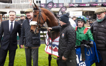 Ronan O’Kane, Mercury’s Director of Sales & Marketing and the winning horse in the Mercury Maiden