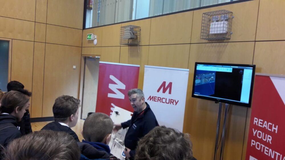 Enda Murray giving a demonstration to Dublin students
