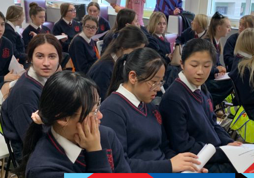 Students of Stanhope Street Girls School at a careers talk