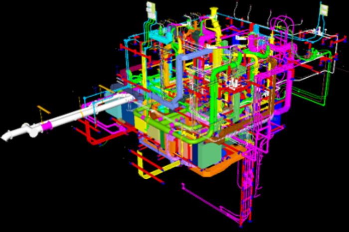 Semiconductor high-purity pipework 3d model