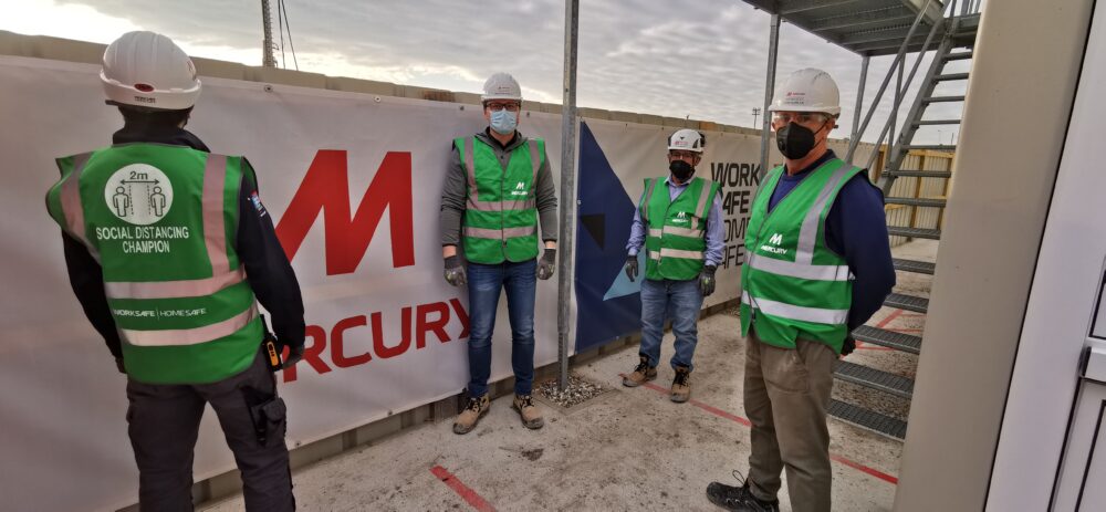 Covid-19 Compliance Officers on a Mercury project in Paris, France.