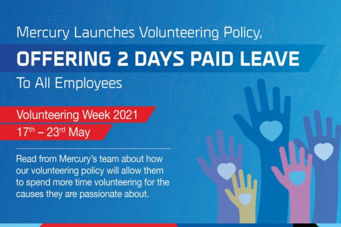 Volunteering Days to be provided by Mercury for all staff