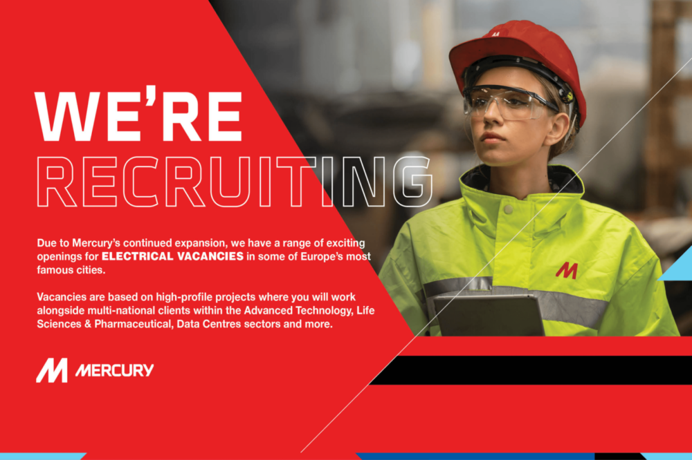 Mercury recruiting for range of electrical vacancies across Europe