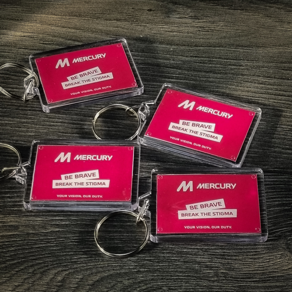 Key rings with Mercury's EAP details on the underside.